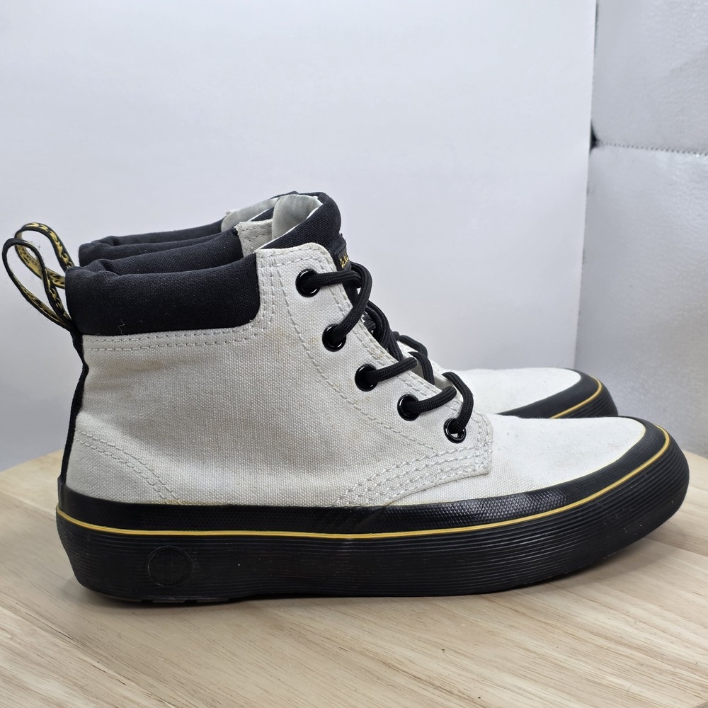 Women Size 6 -‎ Dr Martens Allana Canvas Chukka Boots Cream Black Yellow - Picture 3 of 9